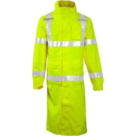 TINGLEY RUBBER Tingley® C24122 Icon„¢ Hooded Coat, Fluorescent Yellow/Green, 48", 3XL C24122.3X